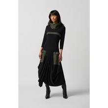 Load image into Gallery viewer, Cowl Neck Cocoon Dress with Pockets
