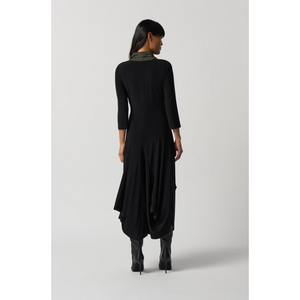 Cowl Neck Cocoon Dress with Pockets