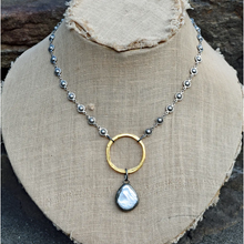 Load image into Gallery viewer, Freshwater Pearl &amp; Gold Vermeil Ring Necklace
