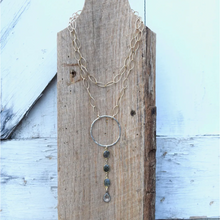 Load image into Gallery viewer, Sterling Silver Labradorite Long Drop Necklace
